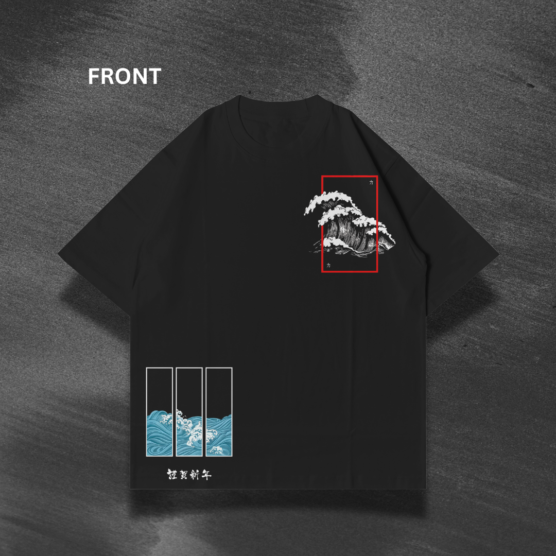 Japanese Wave Oversized T-Shirt