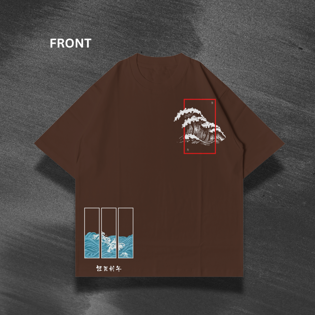 Japanese Wave Oversized T-Shirt