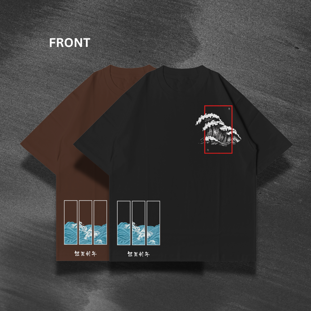 Japanese Wave Oversized T-Shirt