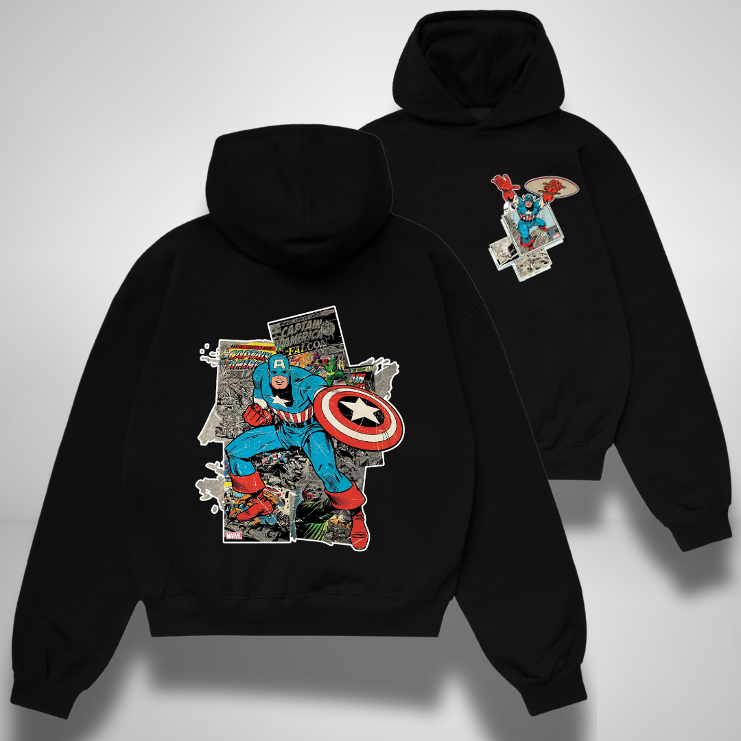 Captain America Retro Oversized Hoodie