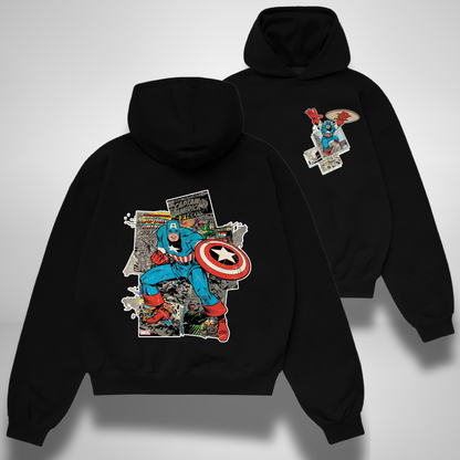 Captain America Retro Oversized Hoodie